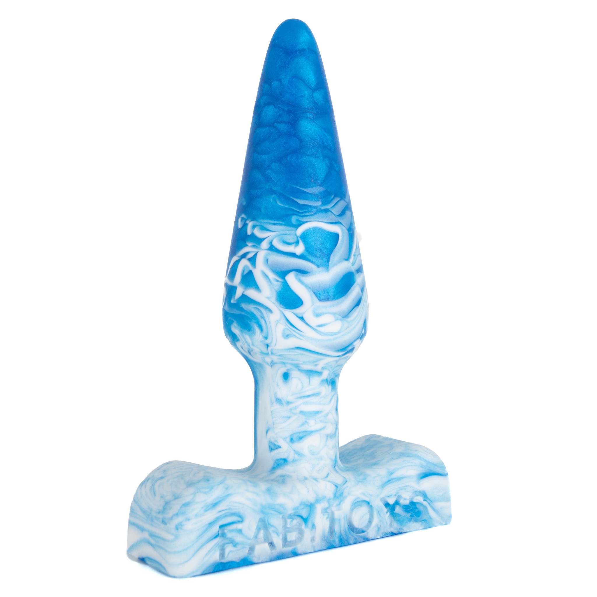 Classic Butt Plug - Large - Blue and White