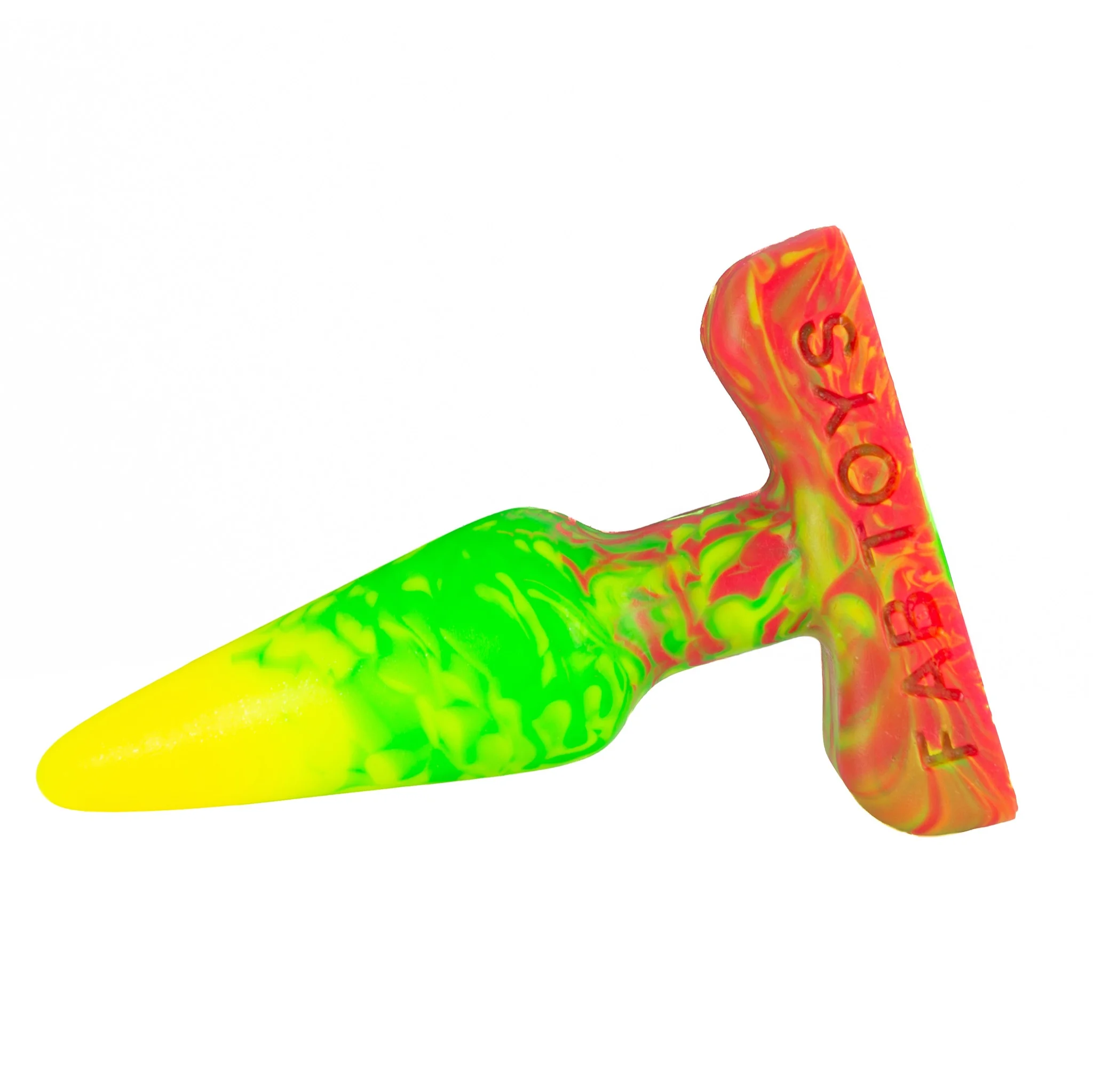 Classic Butt Plug - large in Neon Yellow/Green/Lotus