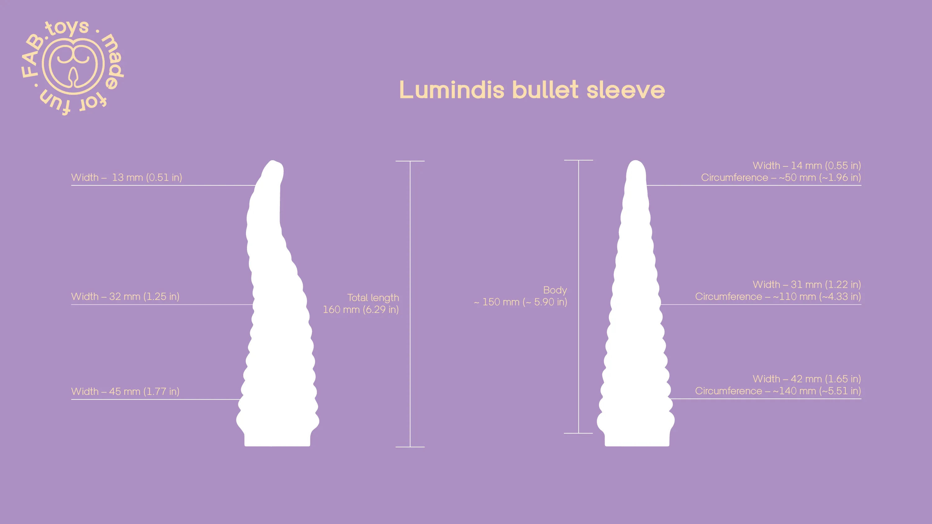Lumindis Bullet Sleeve Size Guide
